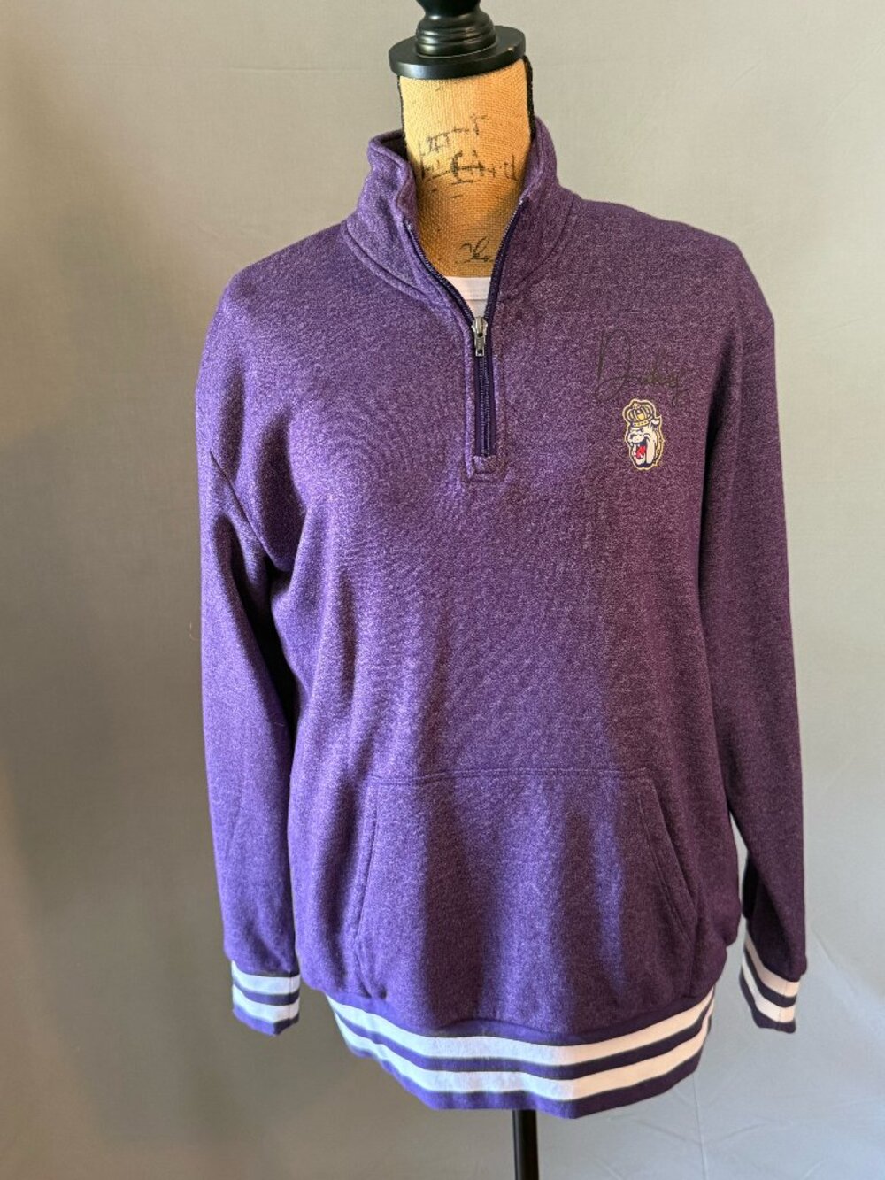 James Madison University 3/4 zip sweatshirt